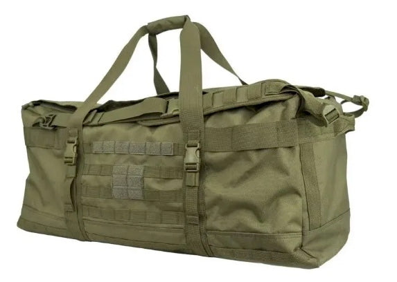 Bolso mochila táctico 106L verde vista en perspectiva