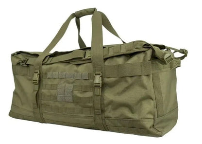 Bolso mochila táctico 106L verde vista en perspectiva
