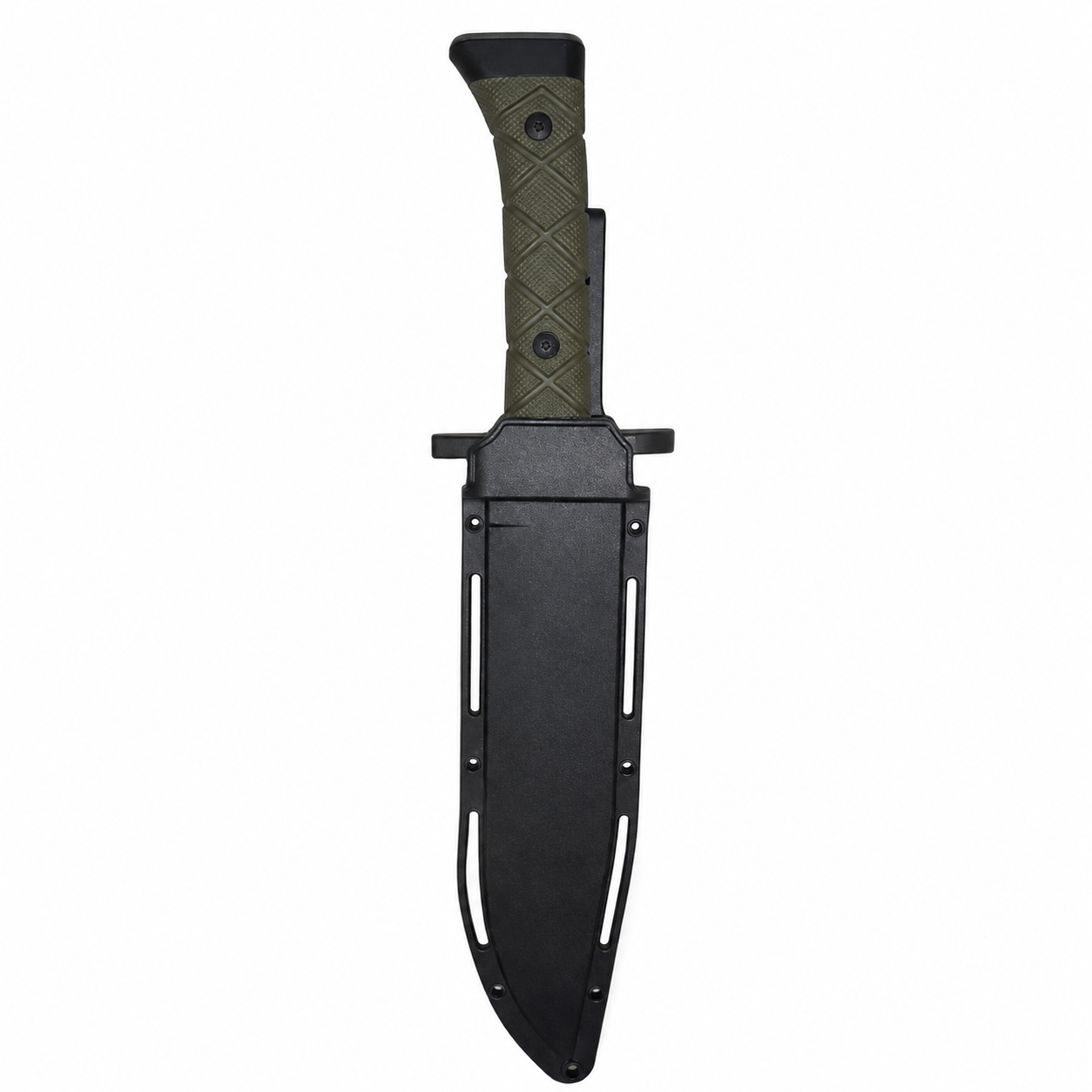 Cuchillo de Supervivencia Bayoneta 1918B vista lateral con funda
