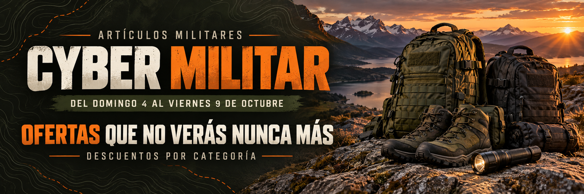 Cyber Militar del domingo 4 al viernes 9 de octubre. Ofertas que no verás nunca más. Descuentos por categoría.