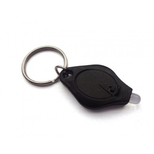 Mini Llavero Linterna LED Negro – Seguridad